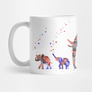 Mom and babies elephant Mug